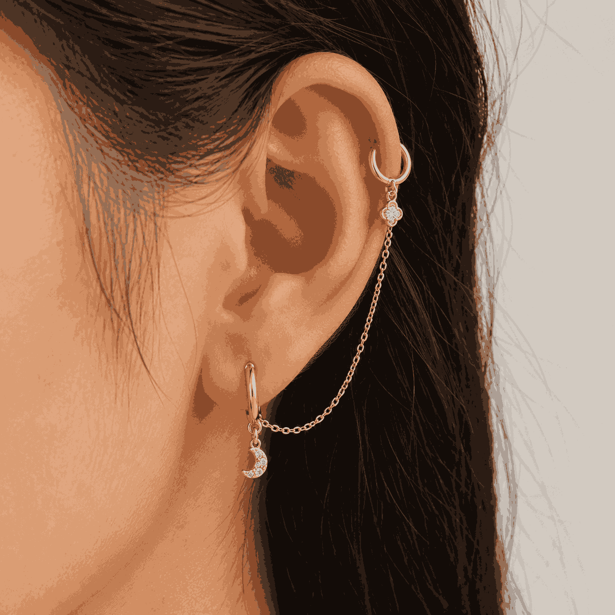 Moonlit Clover Connect Earrings 🌙✨ Accessorinetic