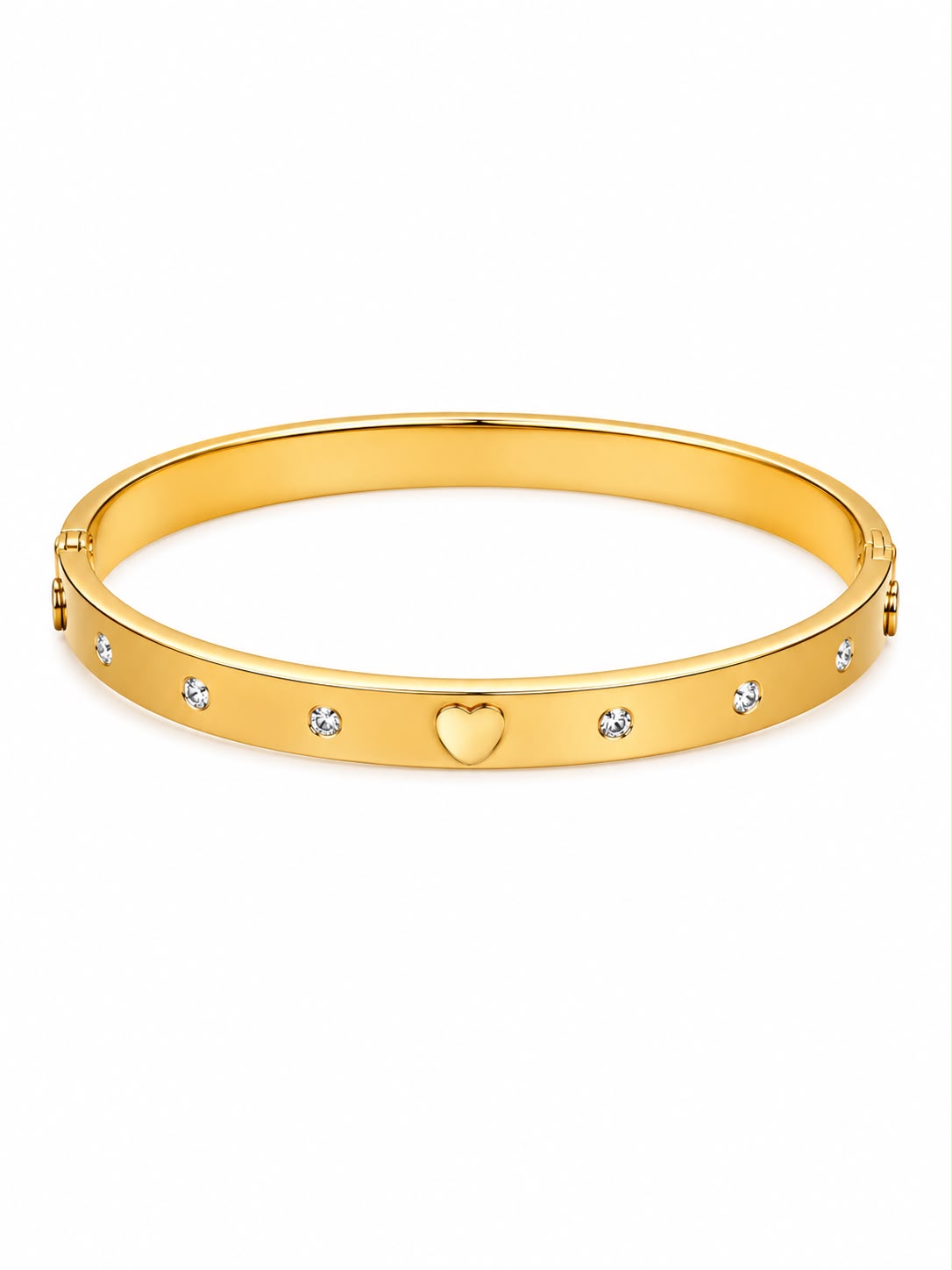 Heartlight Crystal Cuff Bracelet