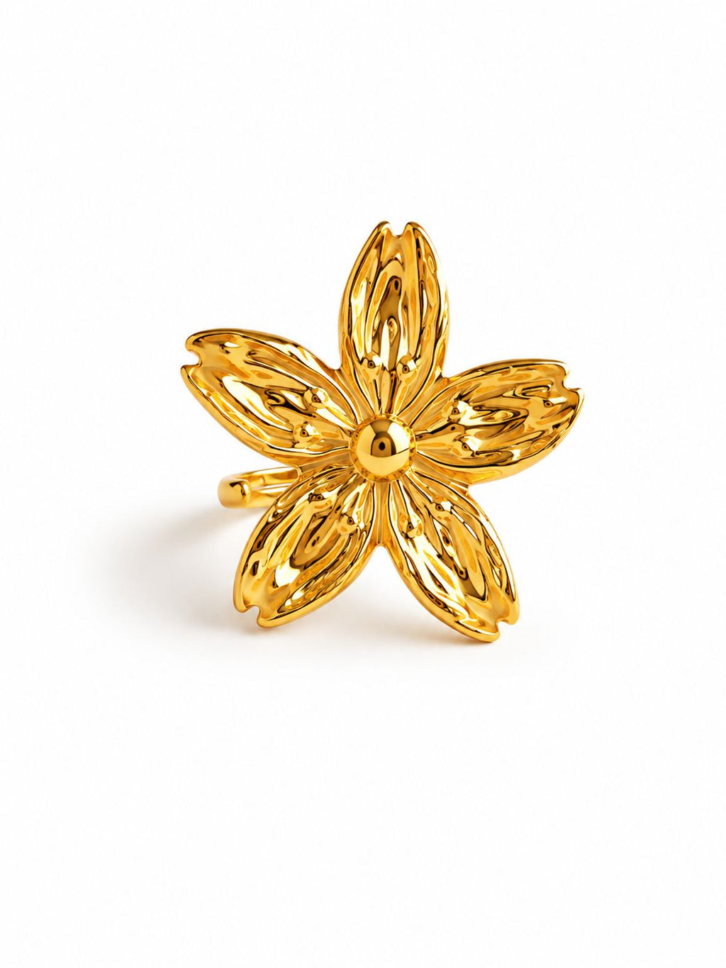 Golden Bloom Statement Ring