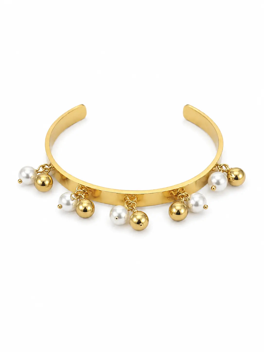 Elegant Pearl Charm Gold Bracelet Accessorinetic