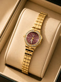 Ruby Crystal Luxe Watch – Gold Accessorinetic