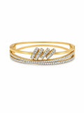 Crystal Wave Gold-Tone Bangle Accessorinetic