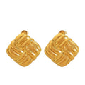 Golden Weave Stud Earrings