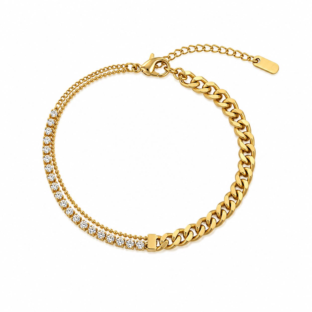 Dual Chain Tennis Bracelet