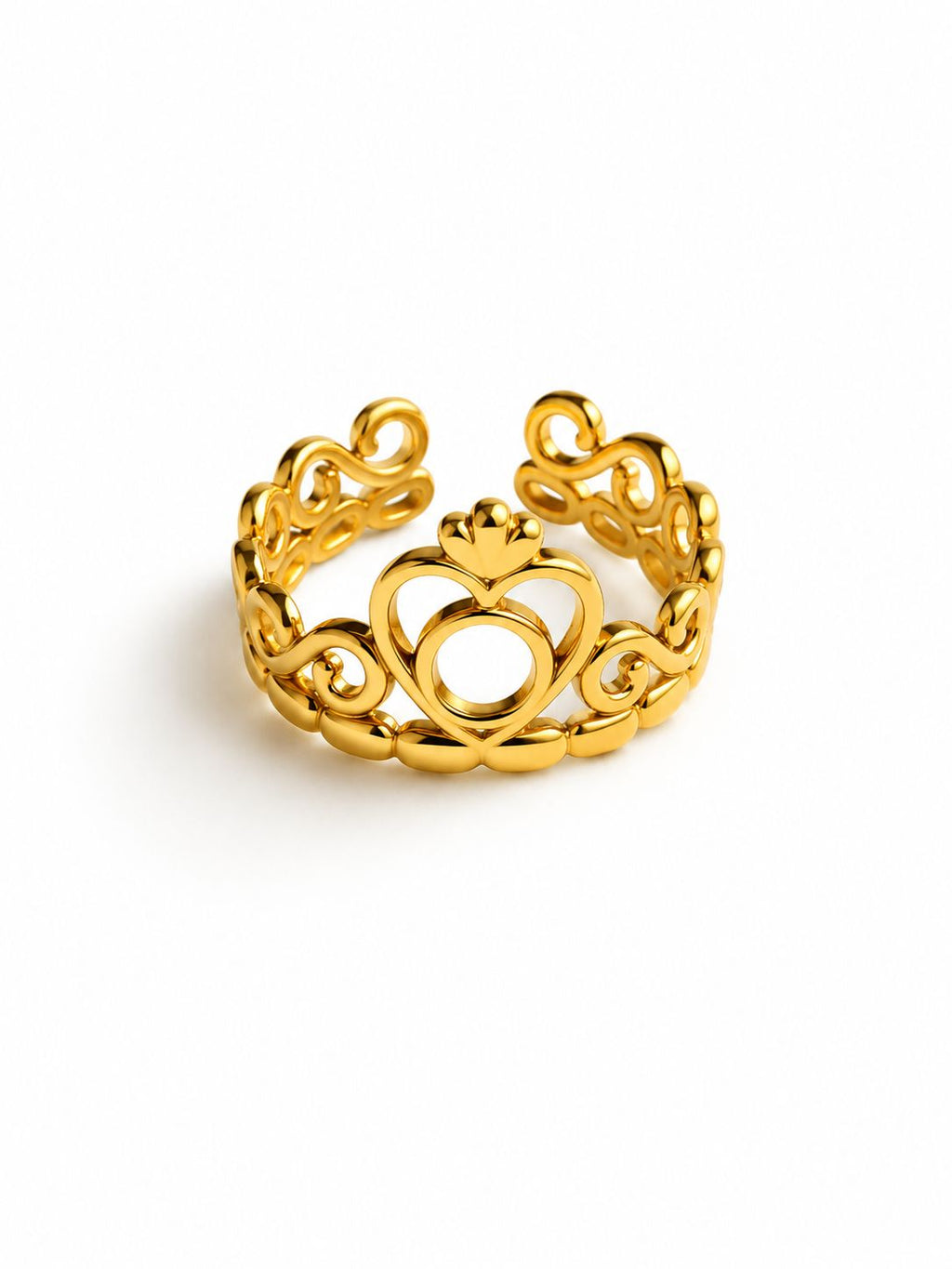 Royal Heart Crown Ring