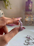 Pink Crystal Blossom Ring