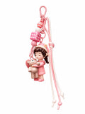 Cute Girl Teddy Keychain or Bag Charm