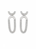 Crystal U-Shaped Drop Earrings ✨