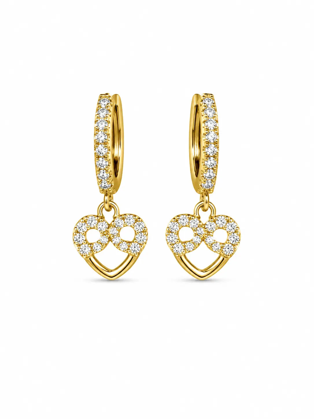Infinity Heart Huggie Earrings Accessorinetic