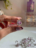 Pink Crystal Spider Ring