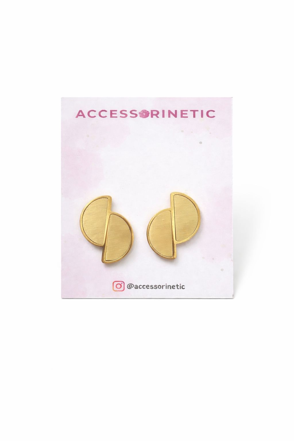 Golden Eclipse Stud Earrings