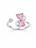 Pink Flutter Adjustable Ring
