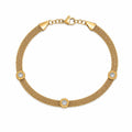 Golden Crystal Mesh Bracelet