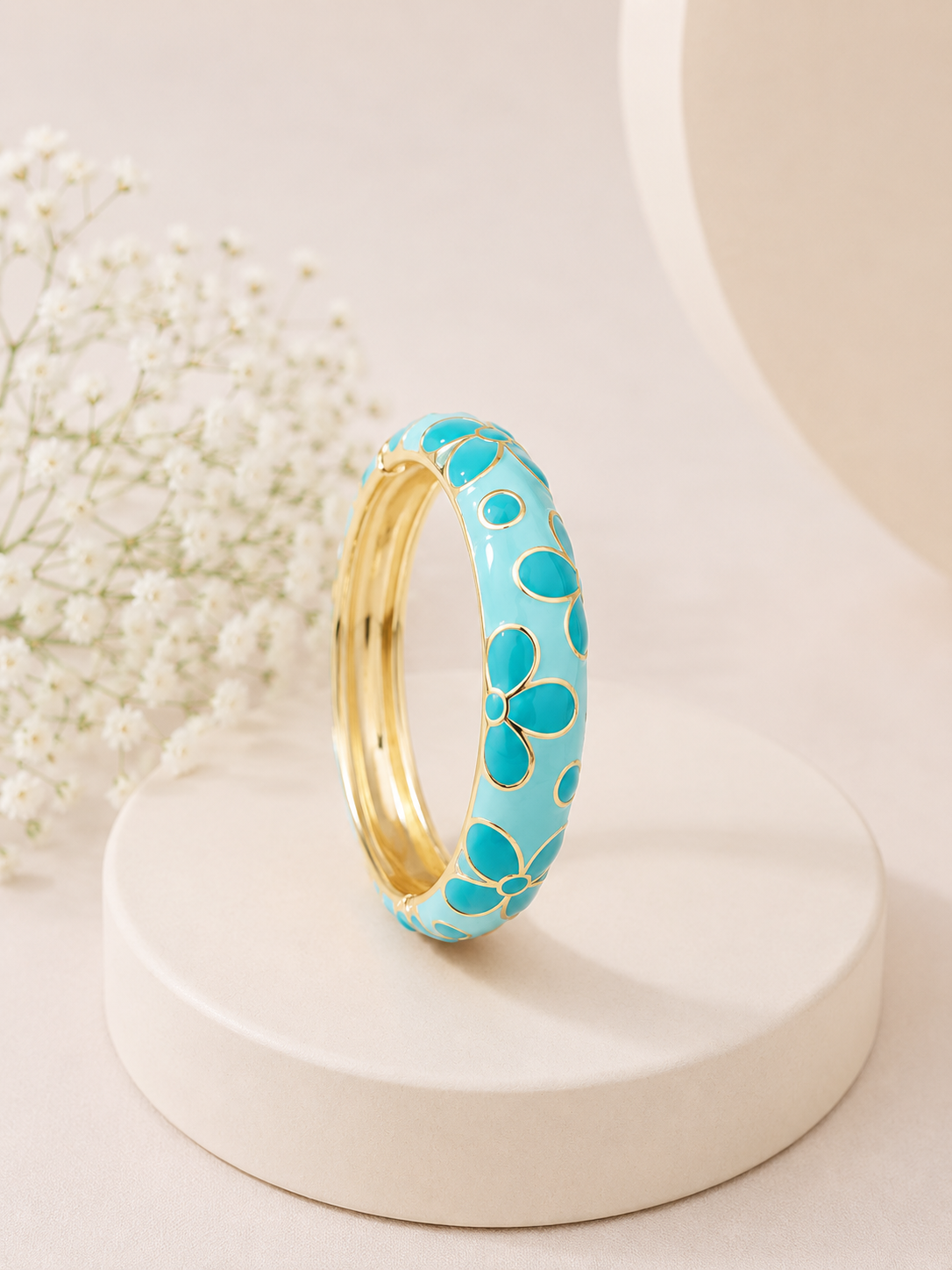 Candy Bloom Enamel Bangle