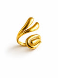 Golden Twist Ring Accessorinetic