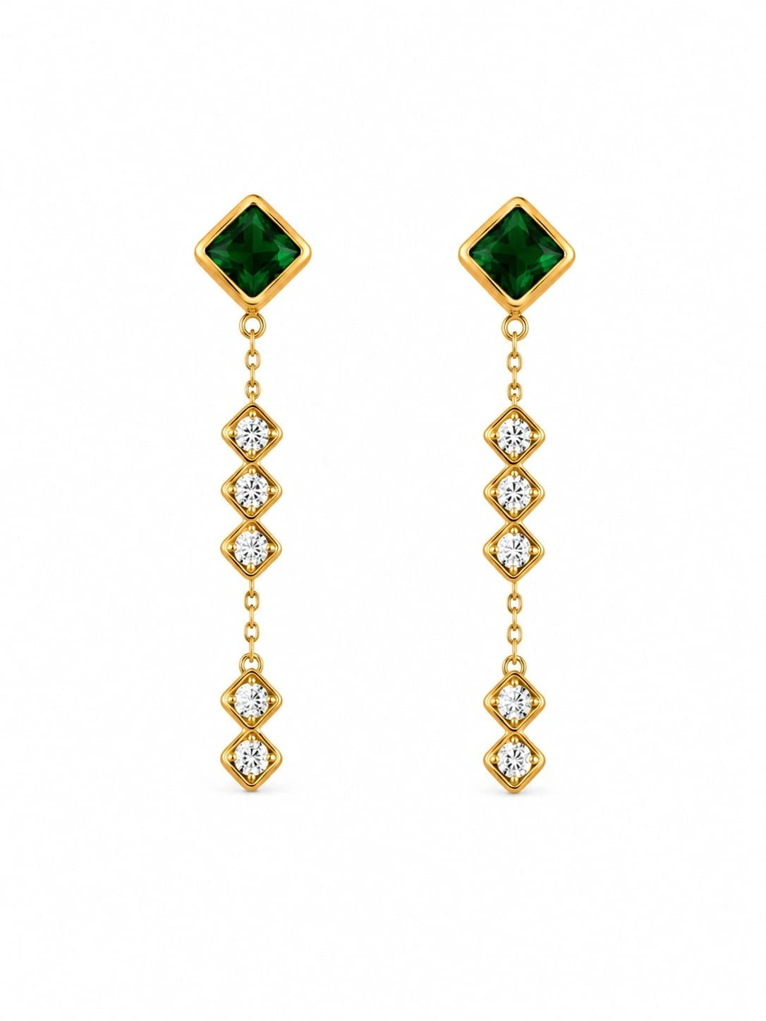 Emerald Grace Drop Earrings Accessorinetic