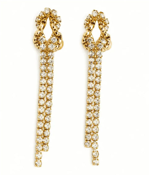 Celeste Crystal Tassel Earrings Accessorinetic